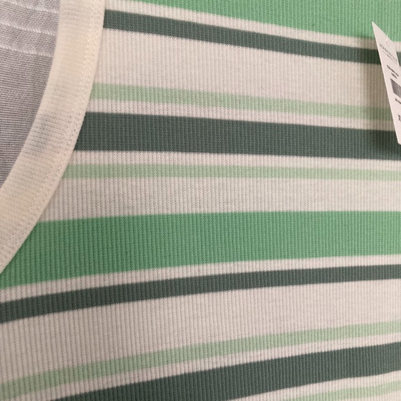 3/$10 SALE Green Striped Maxi Tank Dress NWT - Picture 3 of 3